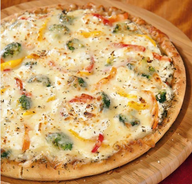 White Vegetable Pizza.