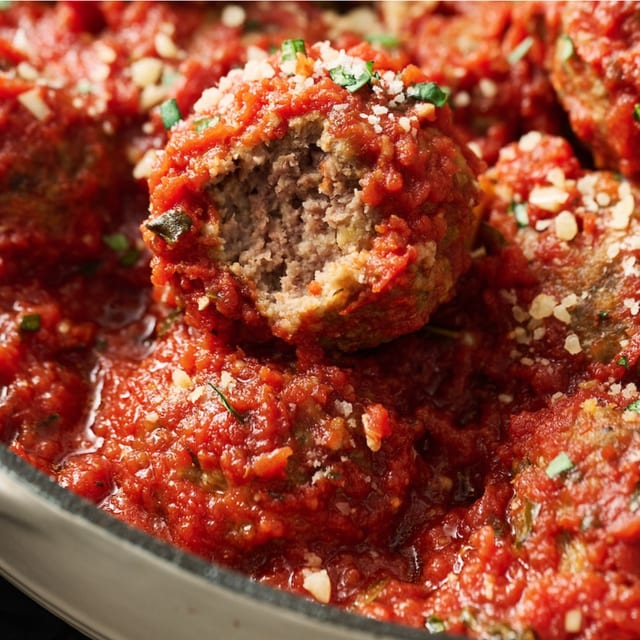 Spicy Meatballs with Marinara.