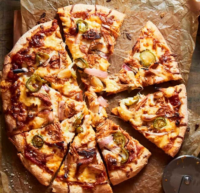 BBQ Chicken Pizza.